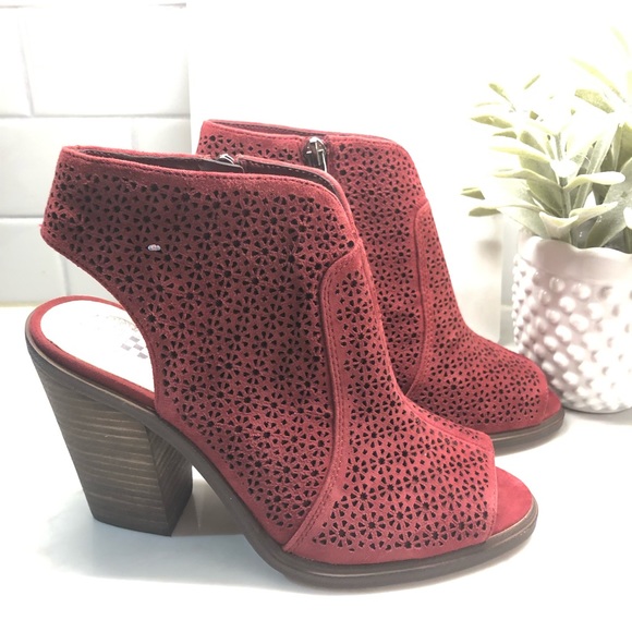 Vince Camuto Perforated Peep-toe Boot - Picture 2 of 8